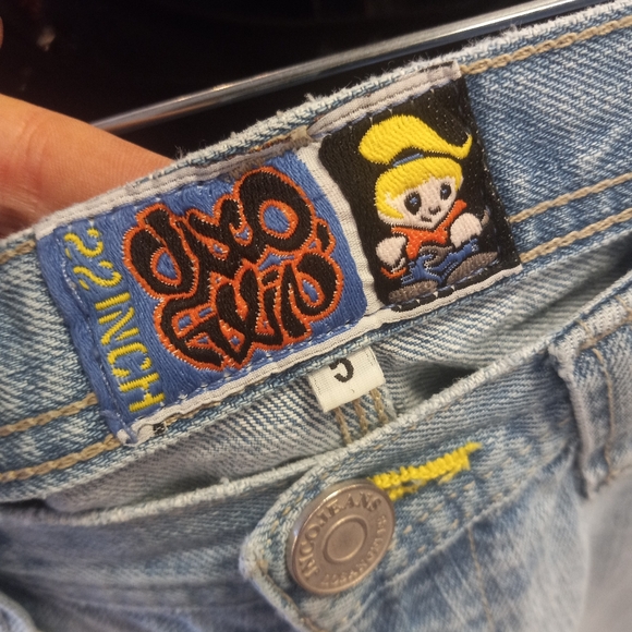 Vintage JNCO 22" wideleg 90s skater jeans! Girlie stuff light wash - Picture 5 of 5